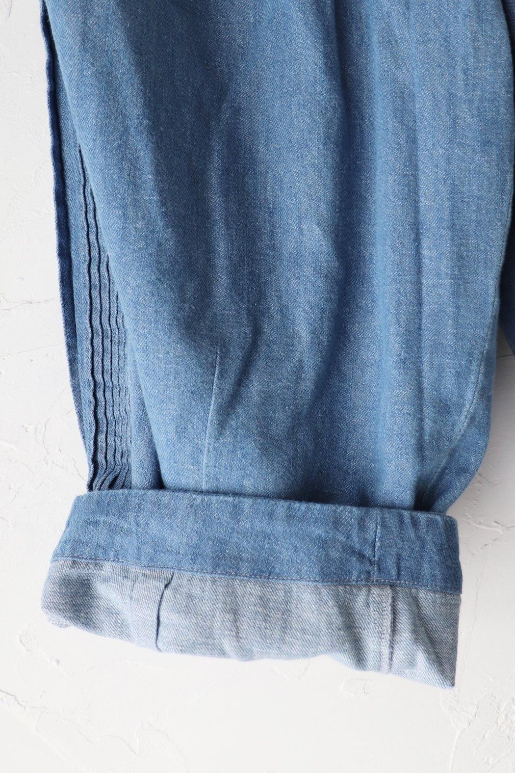 6.5oz コットンリネンデニム パンツ（tumugu:）