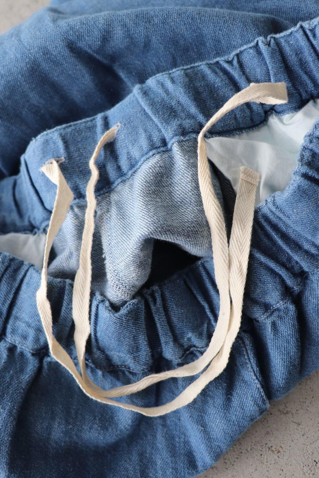 6.5oz コットンリネンデニム パンツ（tumugu:）
