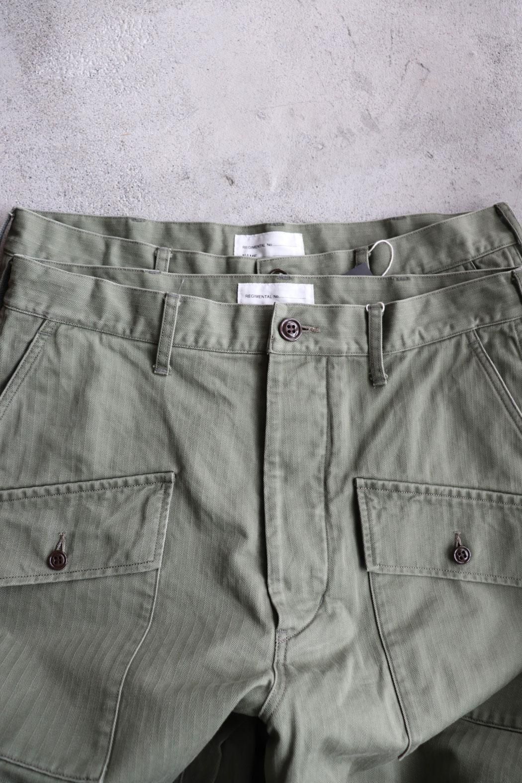UNISEX HARRINGBONE US ARMY HBT TROUSERS（chimala）