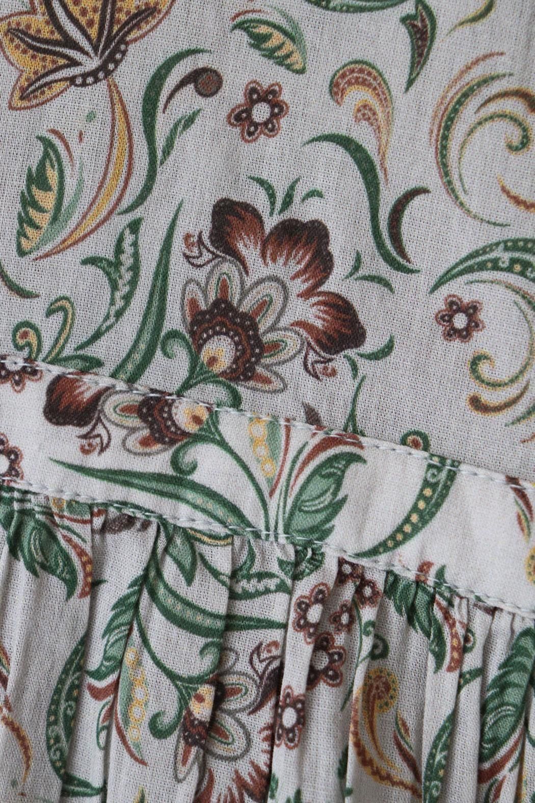 80s VOILE PAISLEY FLOWER PRINT F/SL CACHE COEUR(soil) 80s VOILE PAISLEY FLOWER PRINT F/SL CACHE COEUR(soil)