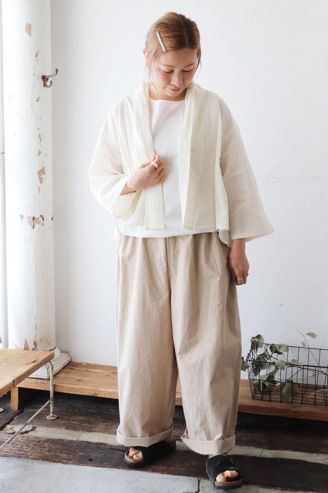 DOBBY STRIPE ROBE(ichi Antiquite's) DOBBY STRIPE ROBE(ichi Antiquite's)