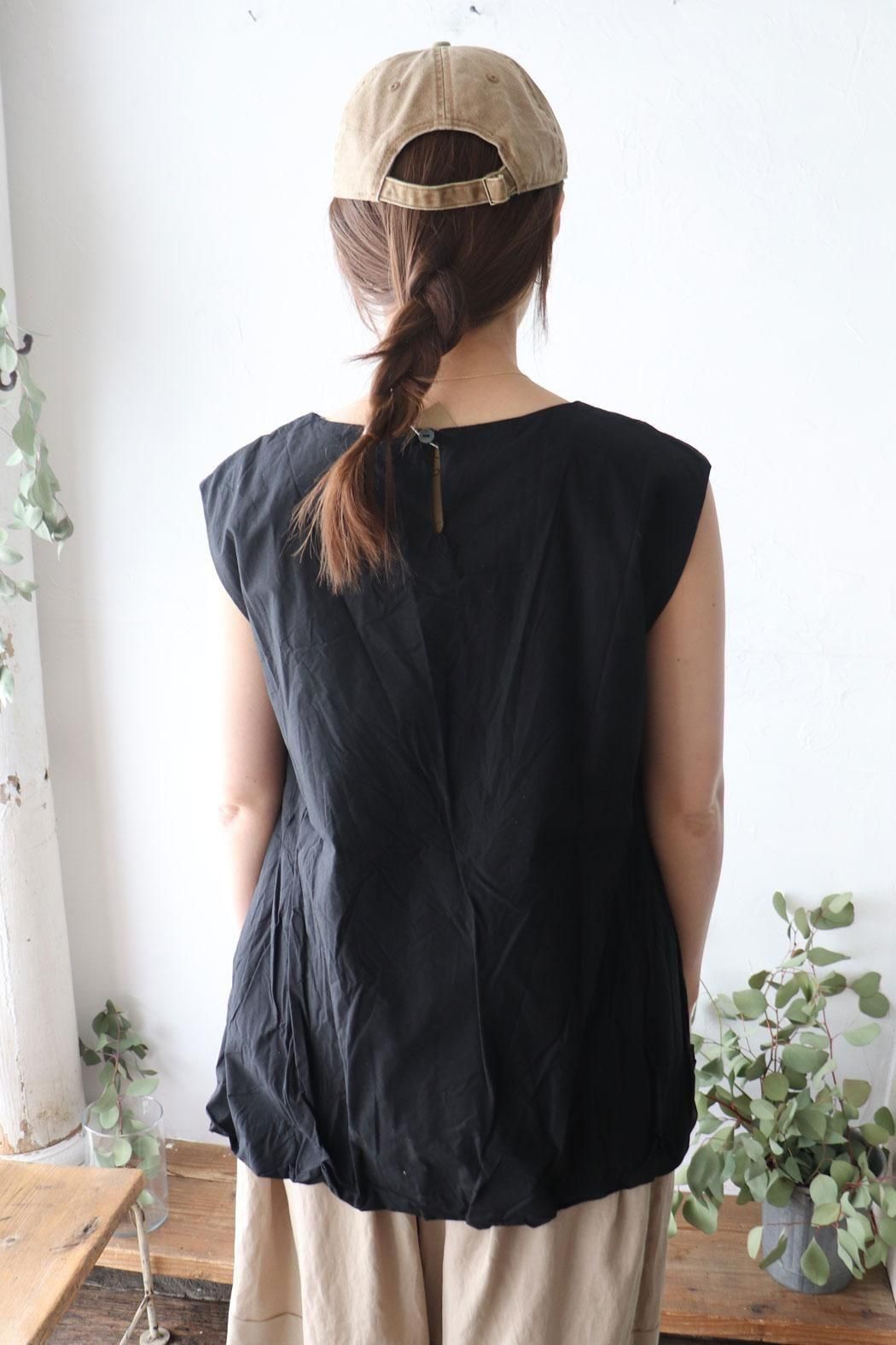 古布　身幅、裾幅たっぷり　ストレスフリー　大人可愛いバルーンチュニック ◇SALE20％◇コットン バルーンチュニック（g）