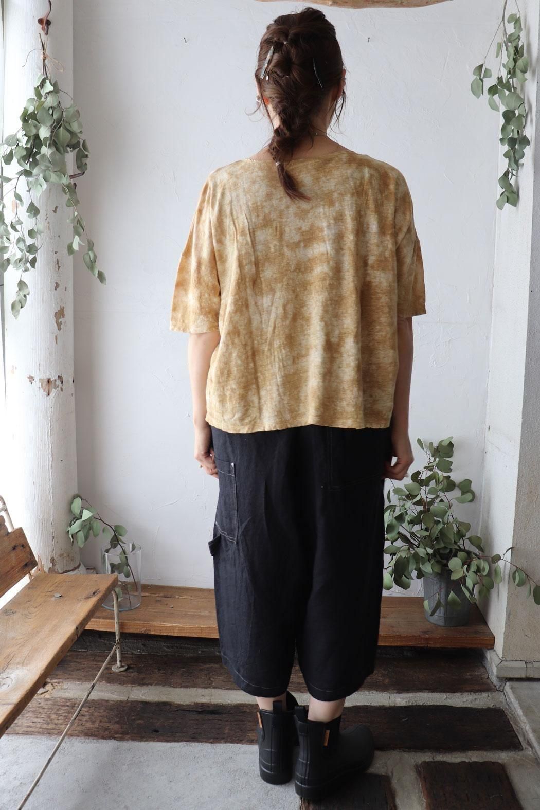ICHI Antiquite's コットンリネンプルオーバートップス 美品 ichi Antiquite's】SALE30%|LINEN JERSEY P/O|落ち感が美しい一枚