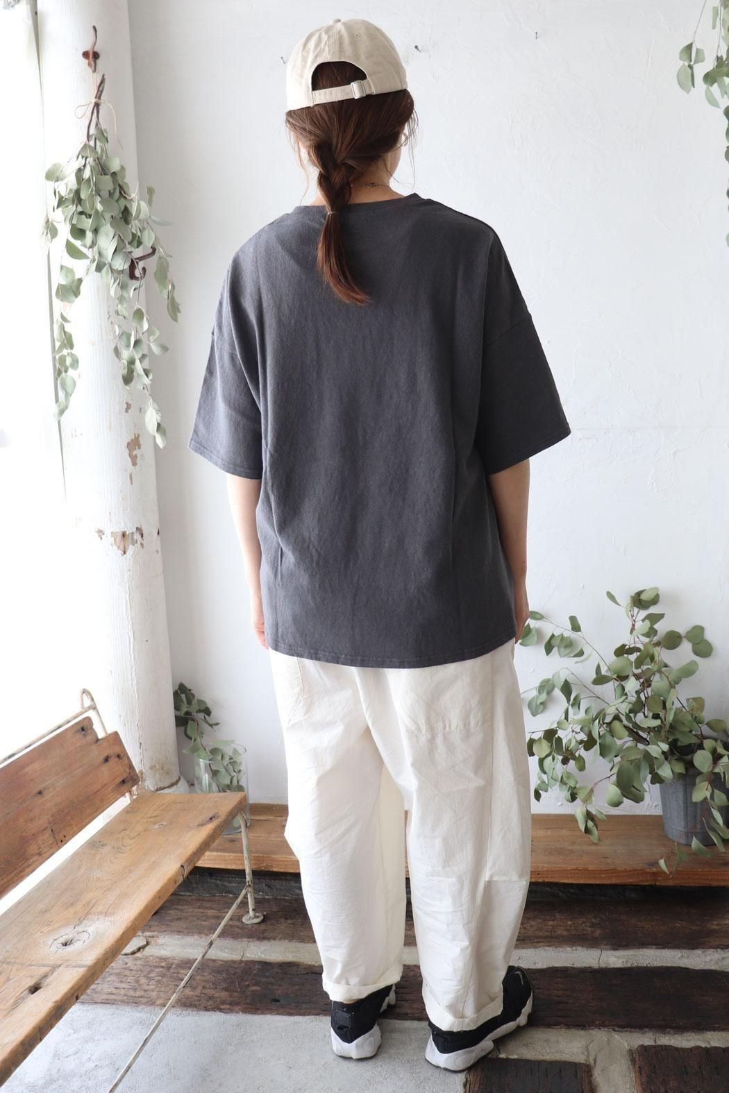 アルモニ harmonie 62560670 リサイクル コットン 天竺 リラックス ビッグシルエット 半袖 Tシャツ 10％offクーポン配布中 harmonie アルモニ 62560670 リサイクル コットン 天竺