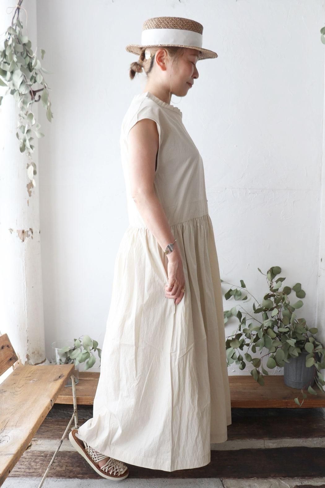 Cion｜シオン】コットンナイロンギャザーワンピース｜大人のため