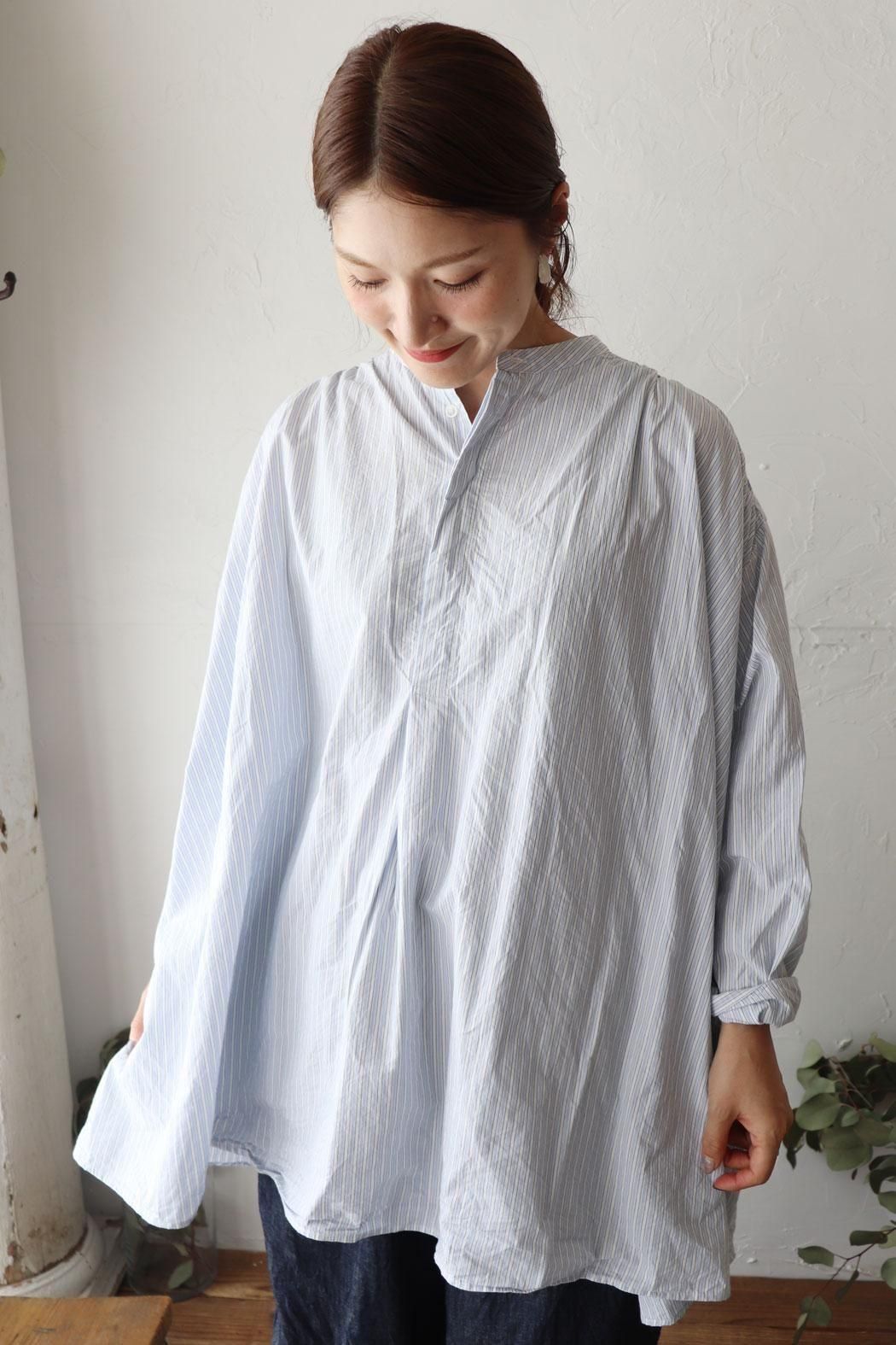 Veritecoeur】ST-190 プルオーバーシャツ｜爽やかなストライプ