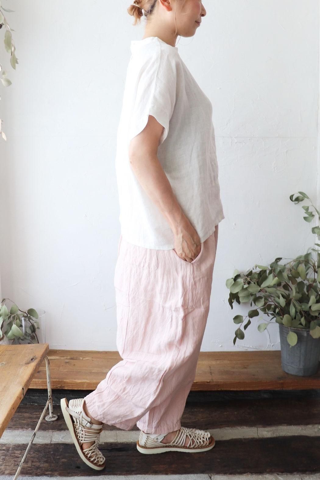 Gauze# リネン チャーリーパンツ 生成 ガーゼecru et pousse Gauze# ナチュラルドライリネン チャーリーパンツ 4色 - toritoRu