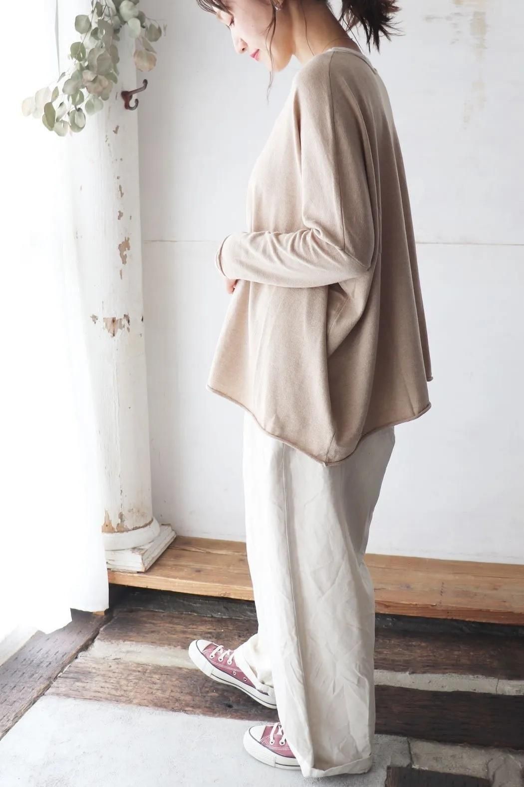 滑らかな肌触りが魅力】ST-121 5COLOR T-LINE KNIT PULLOVER