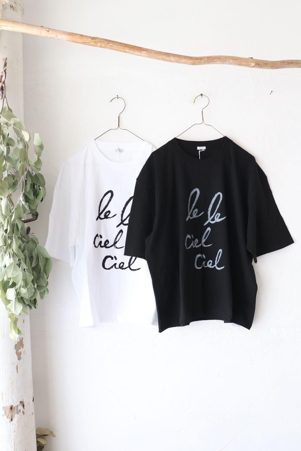 ICHI イチ ピグメントダイTシャツ  JE T'AI ME 半袖 ゆったり Tシャツ コットン100％ 体型カバー オシャレ ロゴT オーバーサイズ ICHI イチ ピグメントダイTシャツ JE T'AI ME 半袖 ゆったり T