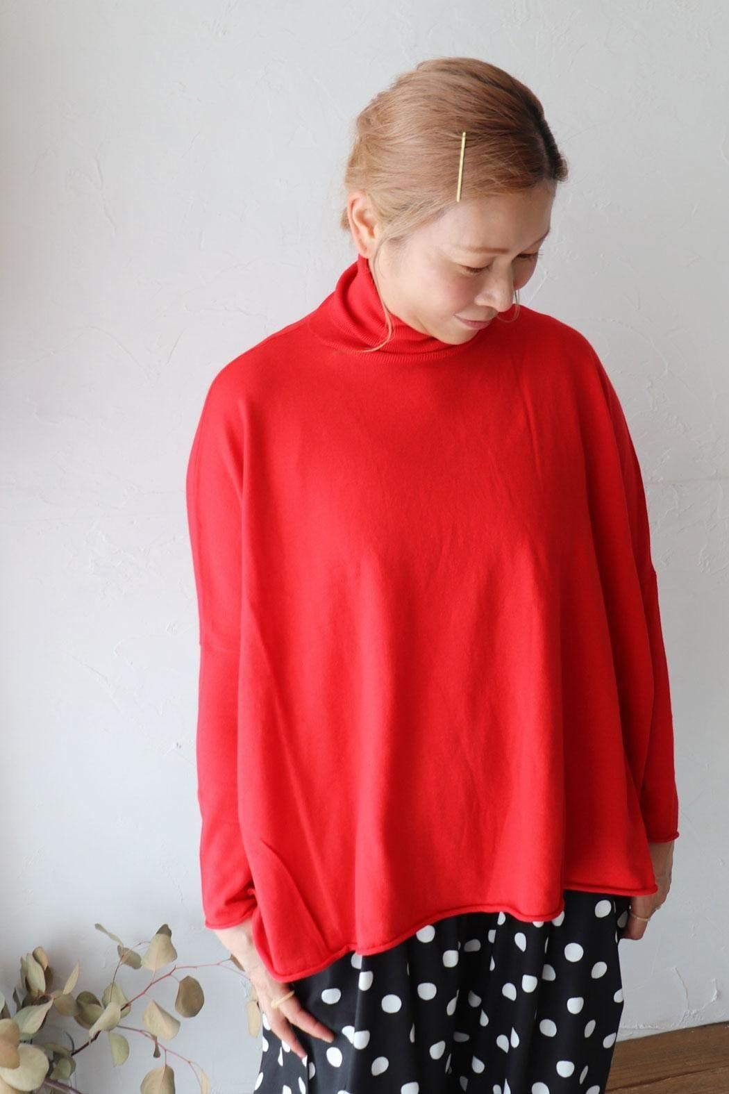 【美品】ヴェリテクール　タートルネック カットソー　コットン シルク カシミヤ コットン×シルク×カシミヤで肌触り抜群】ST-149 5COLOR TURTLE