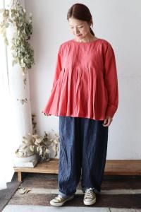 maison de soilʥ᥾ɥ60s ORGANIC CAMBRIC PLAIN INVERTED PLEATED L/SL PULLOVER<img class='new_mark_img2' src='https://img.shop-pro.jp/img/new/icons8.gif' style='border:none;display:inline;margin:0px;padding:0px;width:auto;' />