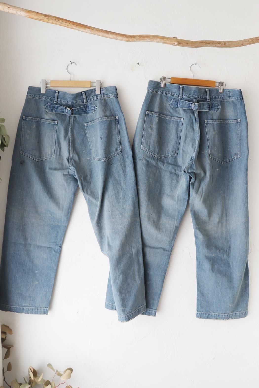 chimala｜チマラ】US ARMY STYLE DENIM TROUSERS｜バックベルト付き