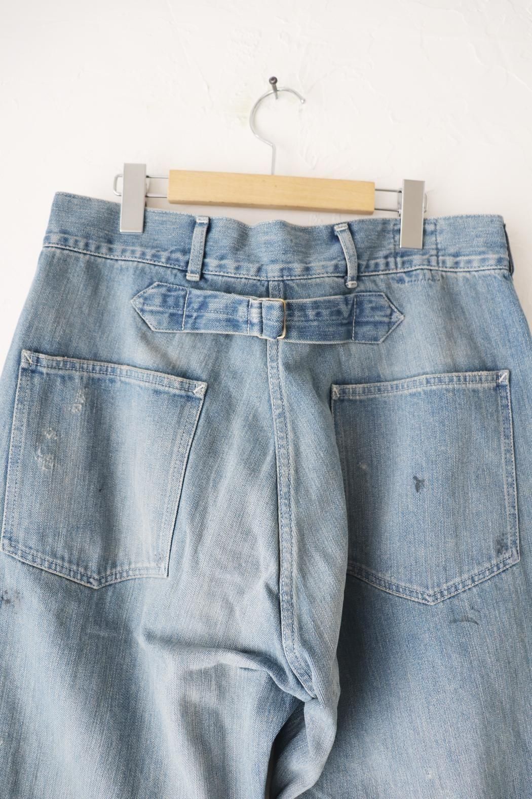 chimala｜チマラ】US ARMY STYLE DENIM TROUSERS｜バックベルト付き