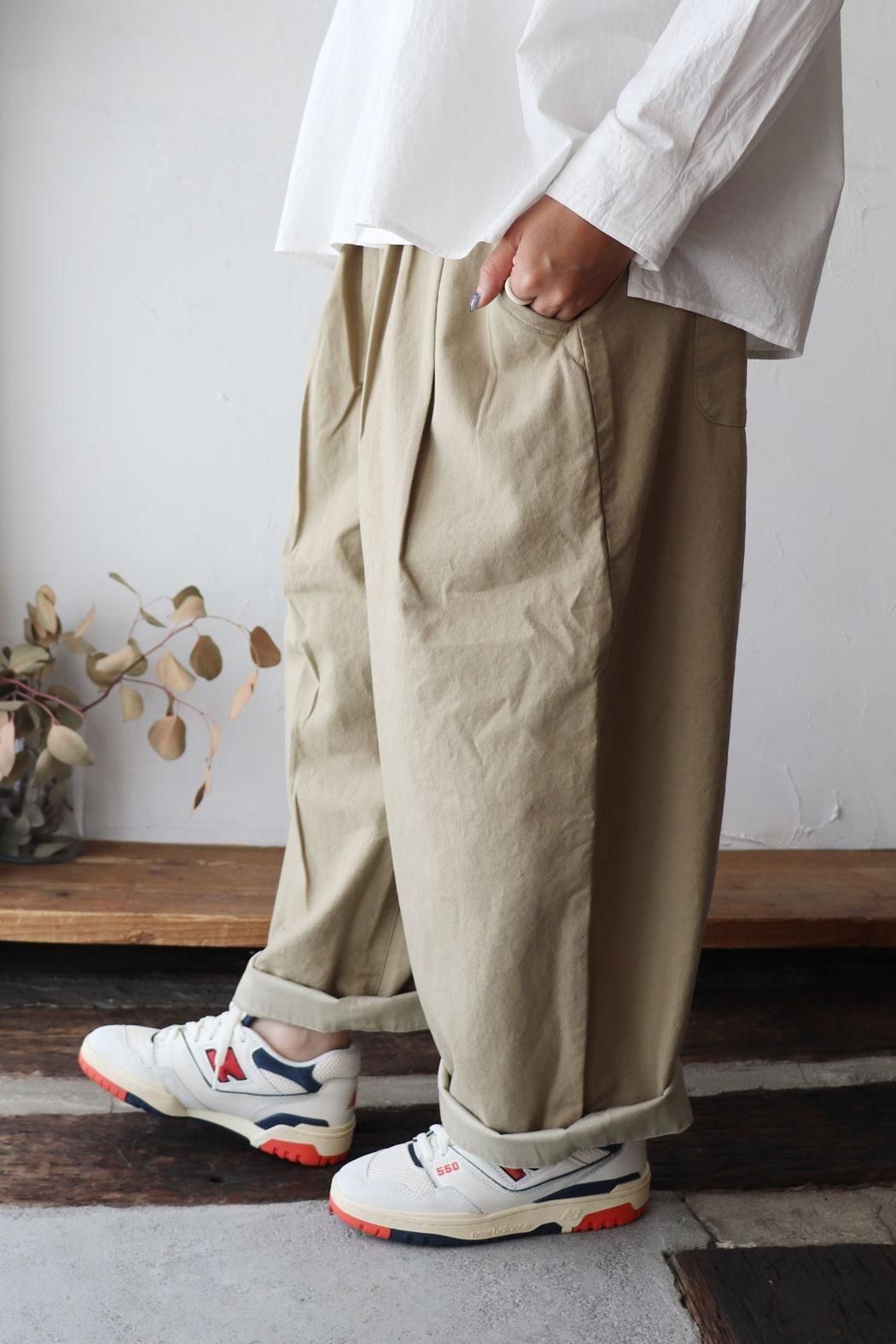 NATURAL LAUNDRY|ナチュラルランドリー】CW オーバル PT|綿×ウールの NATURAL LAUNDRY|ナチュラルランドリー】CW オーバル PT|綿×ウールの