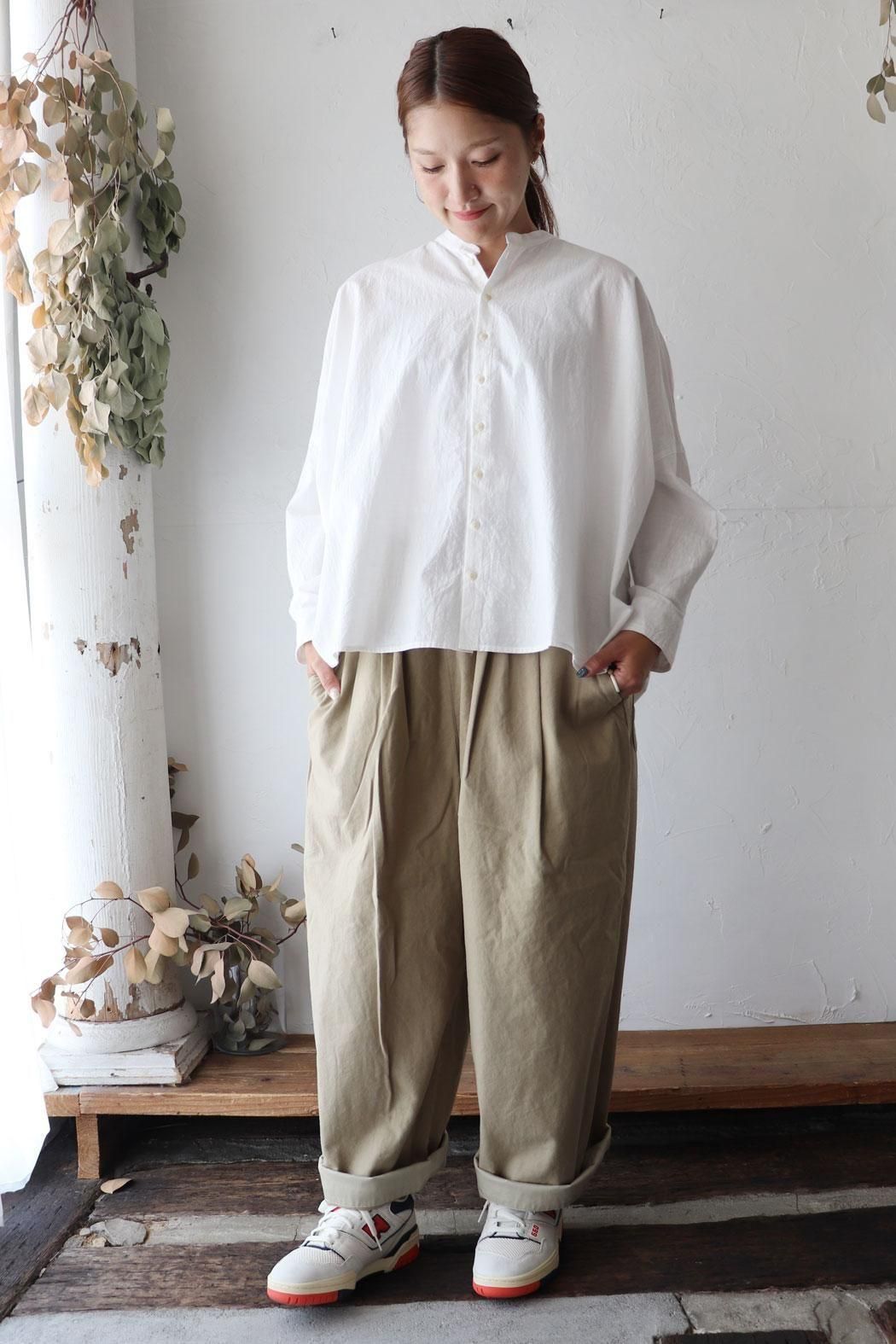 NATURAL LAUNDRY|ナチュラルランドリー】CW オーバル PT|綿×ウールの NATURAL LAUNDRY|ナチュラルランドリー】CW オーバル PT|綿×ウールの