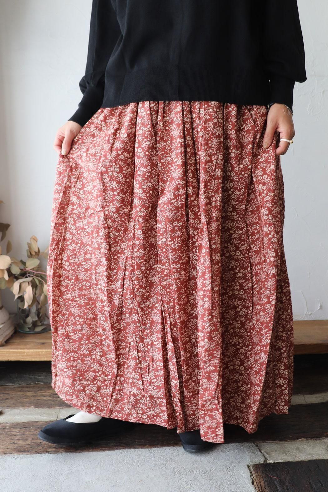 新品 SOIL　FLOWER PRINT GATHERED SKIRT ／かぐれ 楽天市場】SOIL ソイル aranciato別注 コットンシルクフラワー