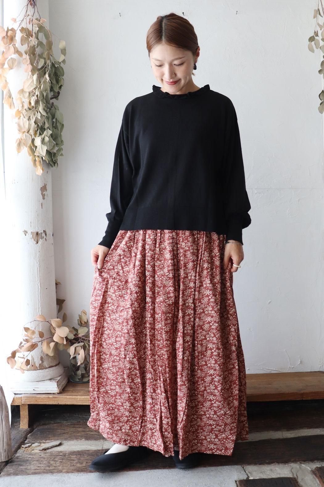 新品 SOIL　FLOWER PRINT GATHERED SKIRT ／かぐれ 楽天市場】SOIL FLOWER PRINT GATHERED SKIRT／かぐれ（kagure