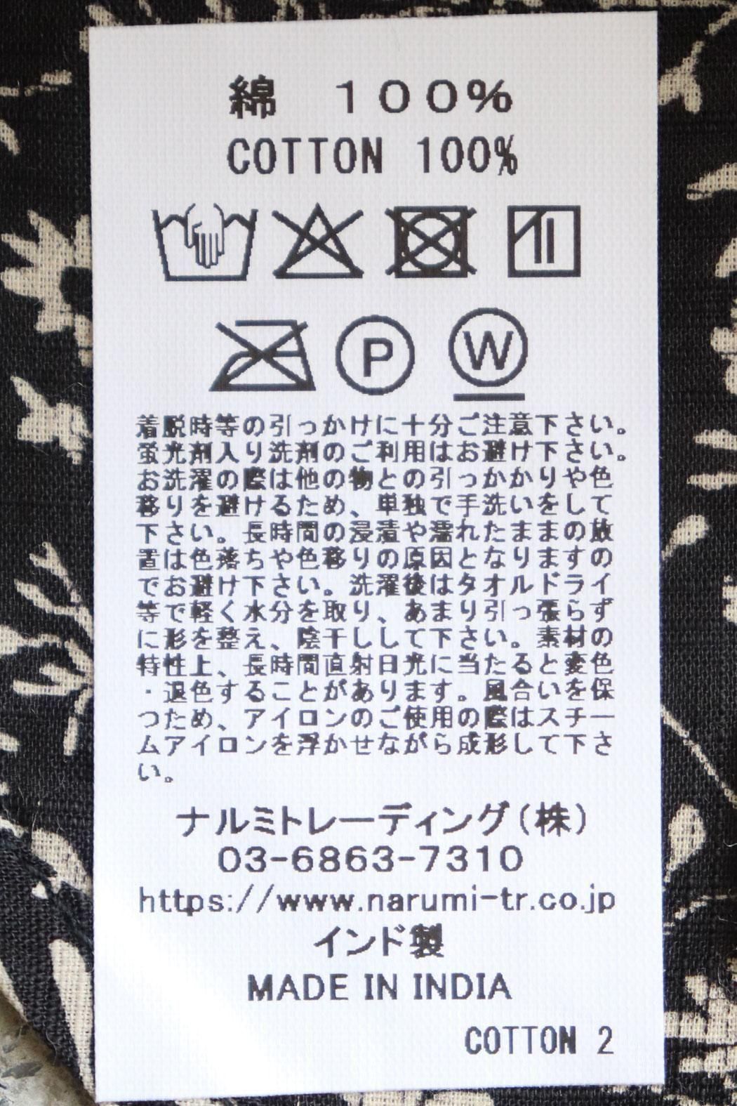 SOIL｜ソイル】SOIL(ソイル) COTTON SLUB SMALL FLOWER PRINT