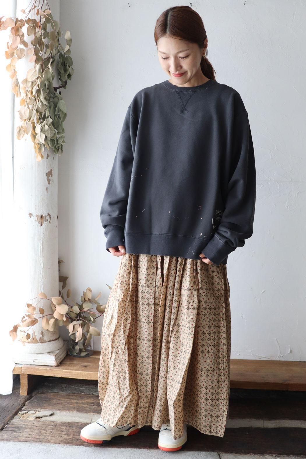トップス chimala TOP GRAY VINTAGE CREW SWEAT トップス chimala TOP GRAY VINTAGE CREW SWEAT Vintage