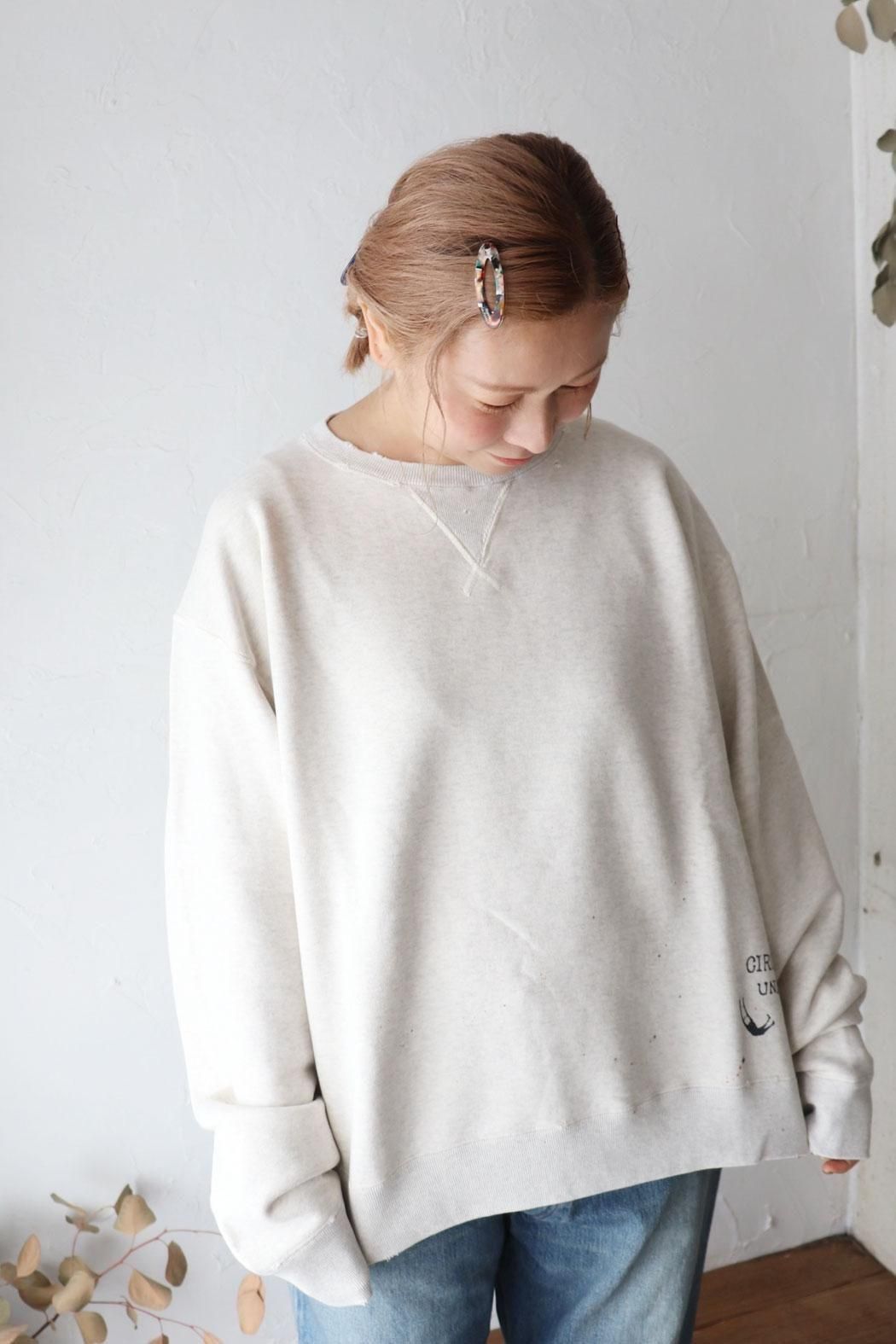 chimala(チマラ)】CREW SWEAT TOP | ルーズさとヴィンテージ感が魅力の