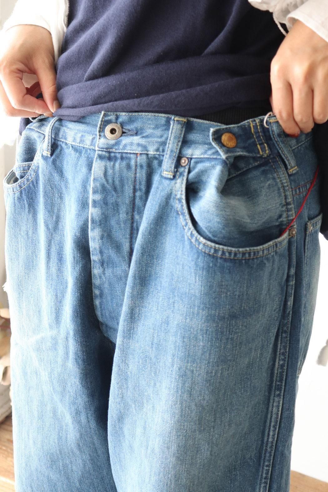 chimala-チマラ　WAIST ADJUSTABLE TROUSER chimala(チマラ)】WAIST ADJUSTABLE DENIM PANTS*ivory
