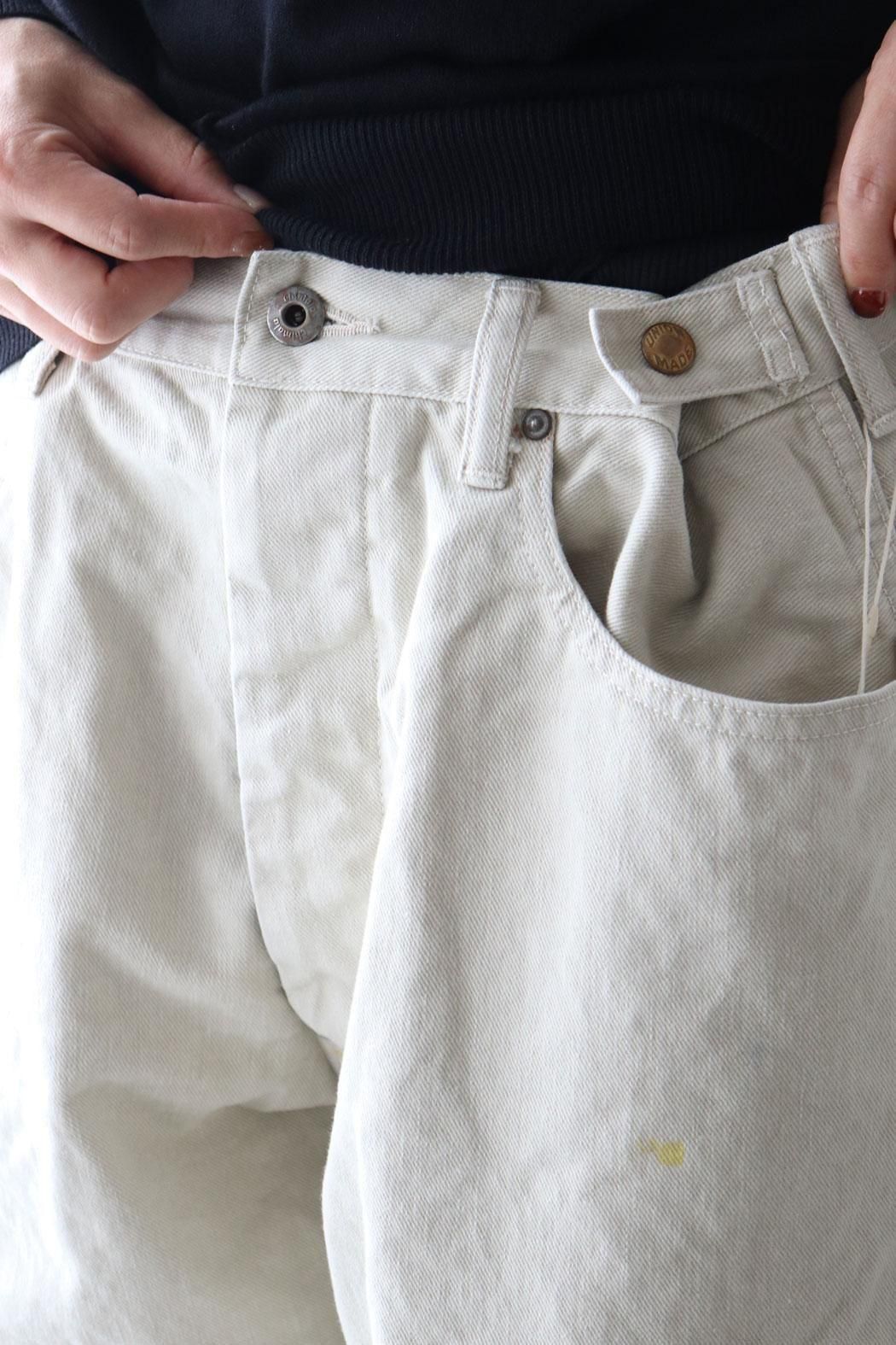 chimala(チマラ)】WAIST ADJUSTABLE DENIM PANTS*ivory