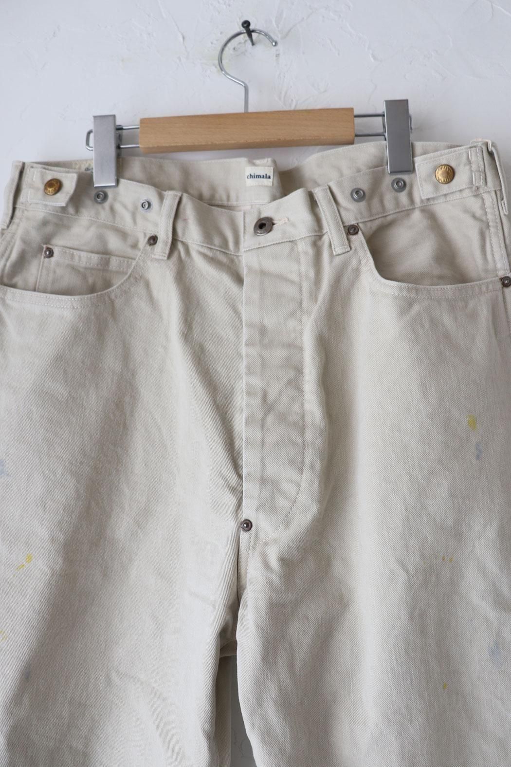 chimala(チマラ)】WAIST ADJUSTABLE DENIM PANTS*ivory
