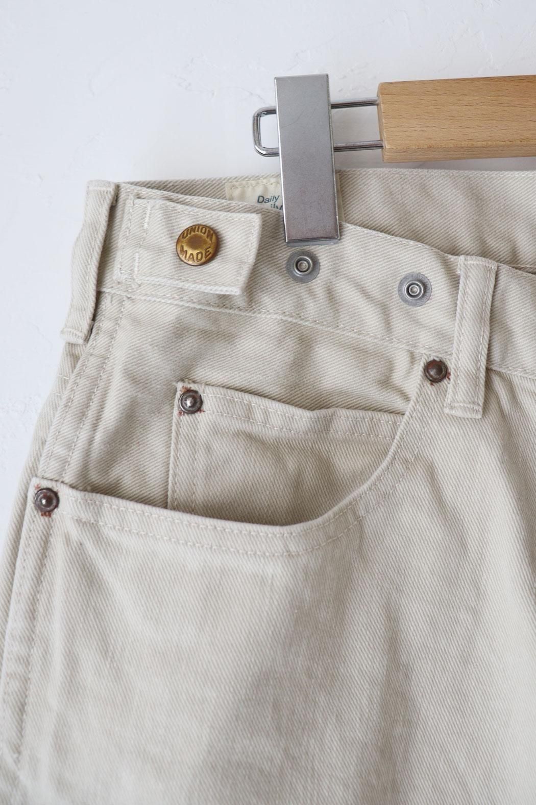 chimala(チマラ)】WAIST ADJUSTABLE DENIM PANTS*ivory | アジャスター