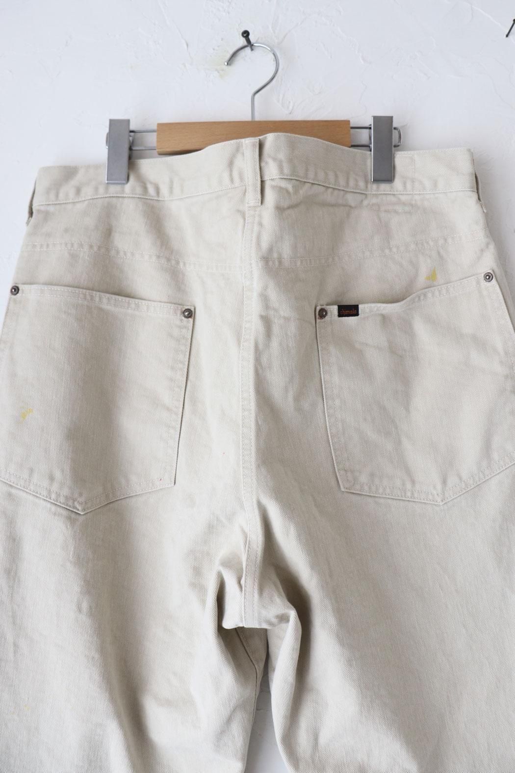 chimala(チマラ)】WAIST ADJUSTABLE DENIM PANTS*ivory | アジャスター