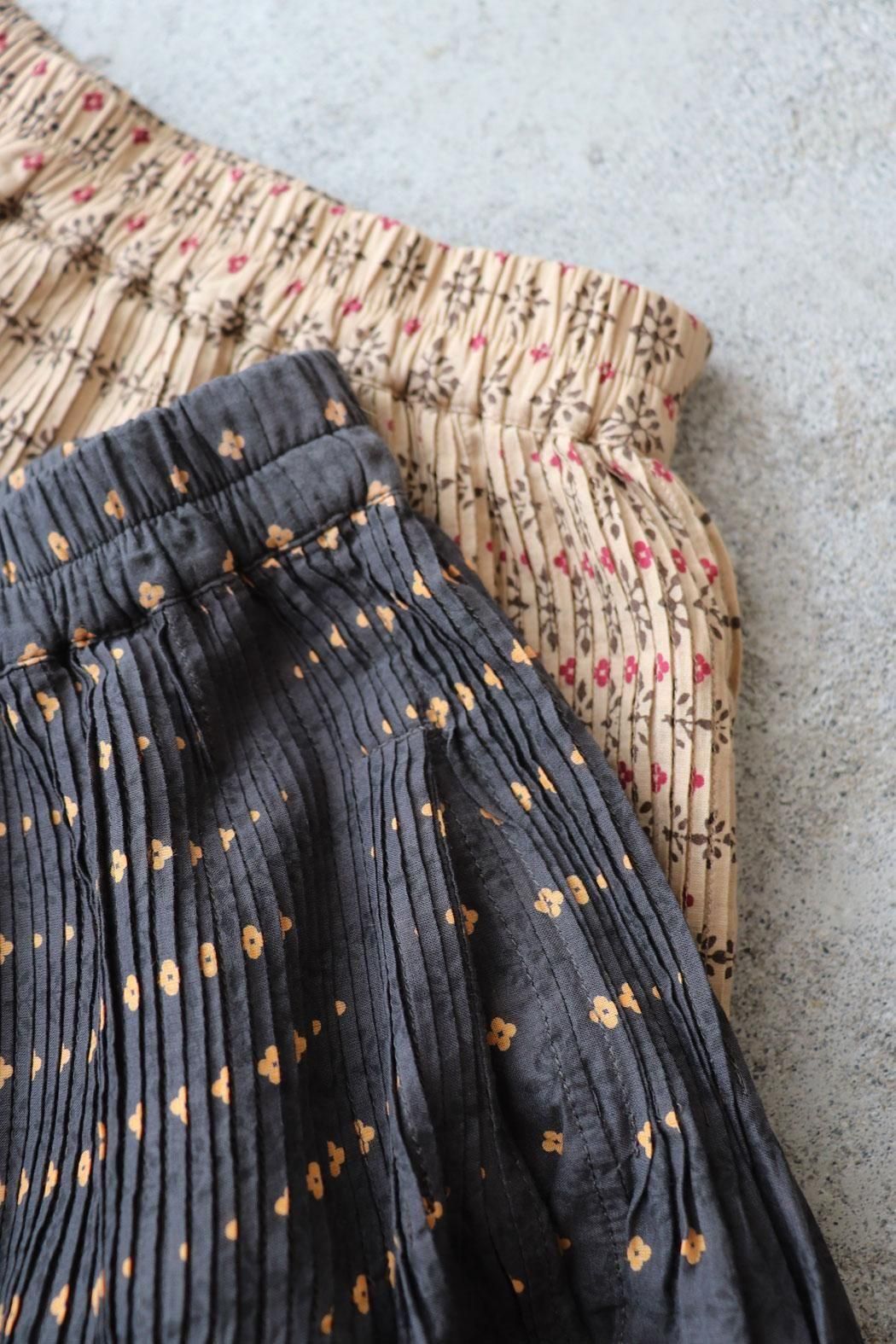 【極美品】メゾンドソイル シルク コットン ギャザー スカート フレア Aライン 極美品】メゾンドソイル シルク コットン ギャザー スカート