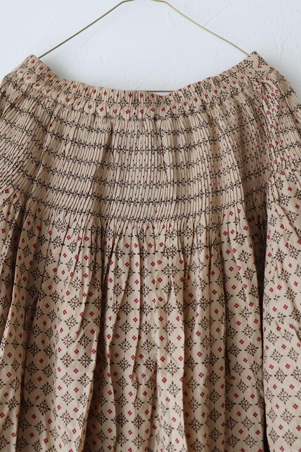 【極美品】メゾンドソイル シルク コットン ギャザー スカート フレア Aライン 極美品】メゾンドソイル シルク コットン ギャザー スカート