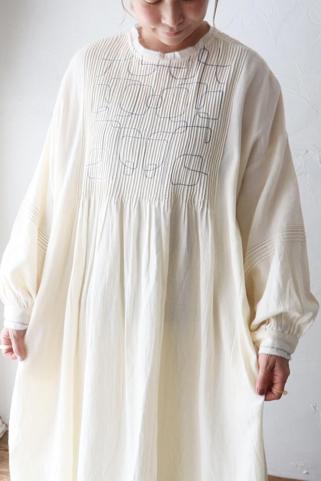 tumugu:(ツムグ)】コットンモス 2wayワンピース | 幾何学模様の