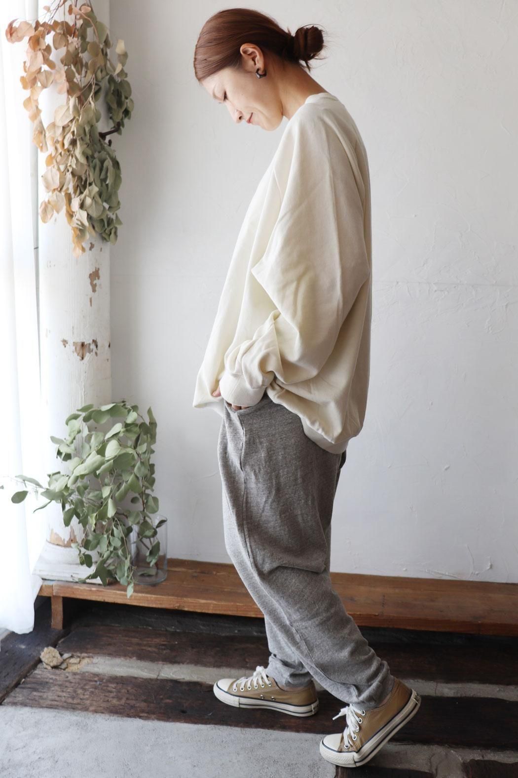 美品 ichi Antiquite’s(イチアンティークス)のゆるっとパンツ ICHI Antiquites (イチアンティークス) リネンコットン