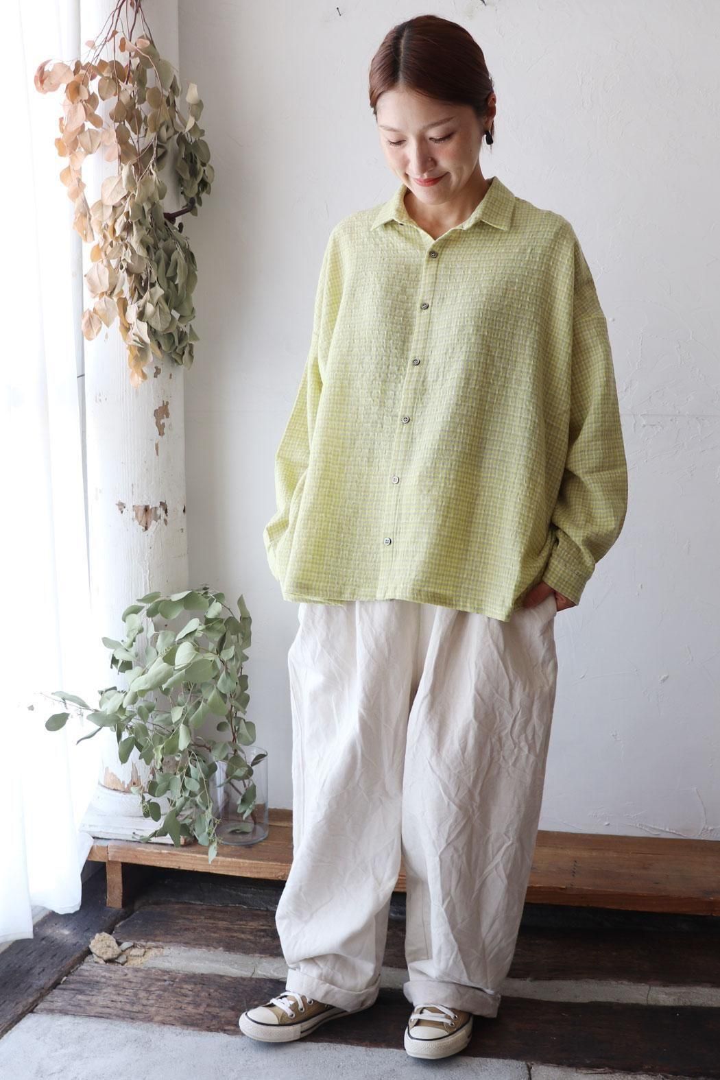 ichi Antiquite's｜イチアンティークス】GINGHAM SHIRT | 繊細な