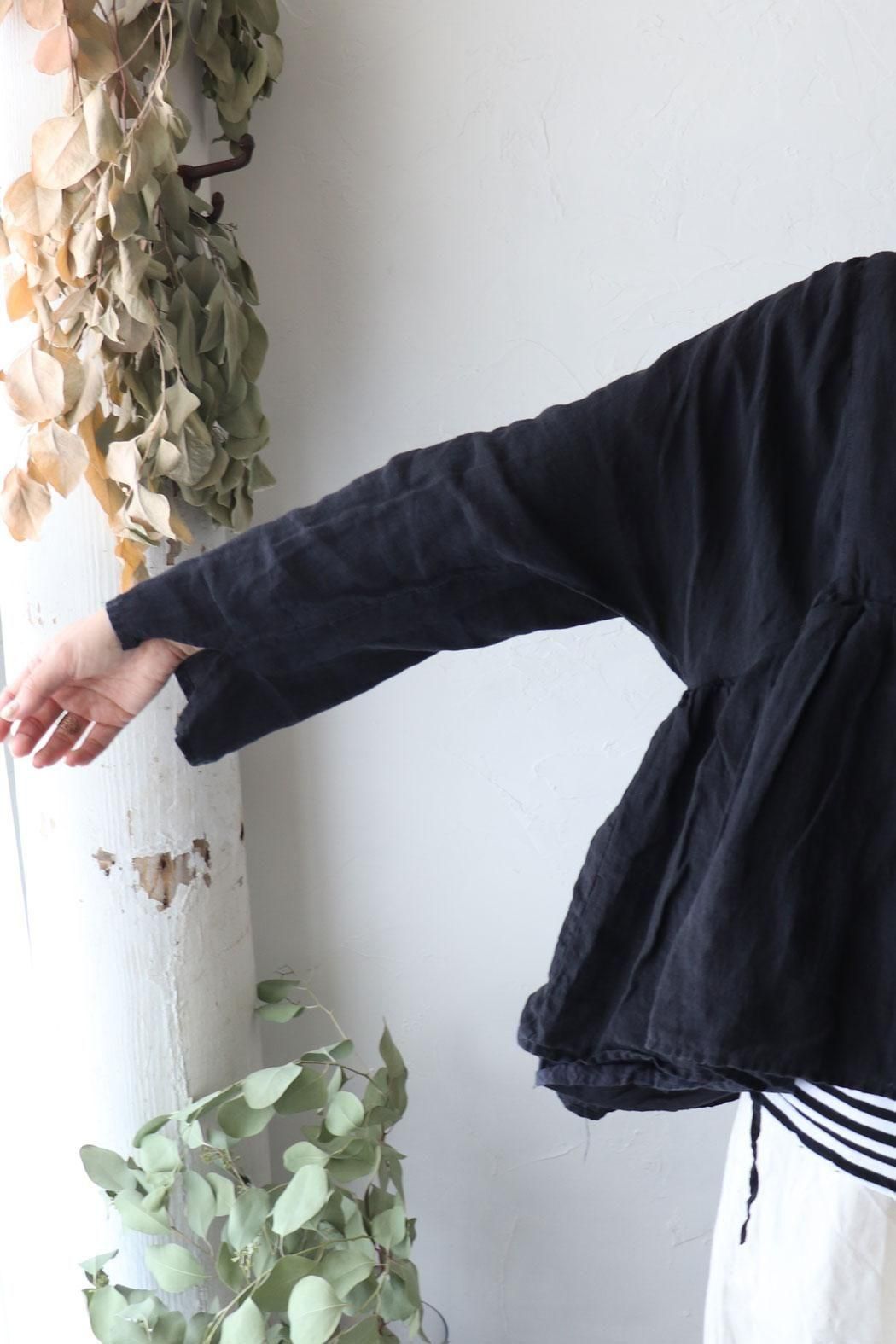 Veritecoeurヴェリテクールウールリネンジャケット チャコールグレー 2 VC-2760<br>リネンカシュクールジャケット - COLLECTION