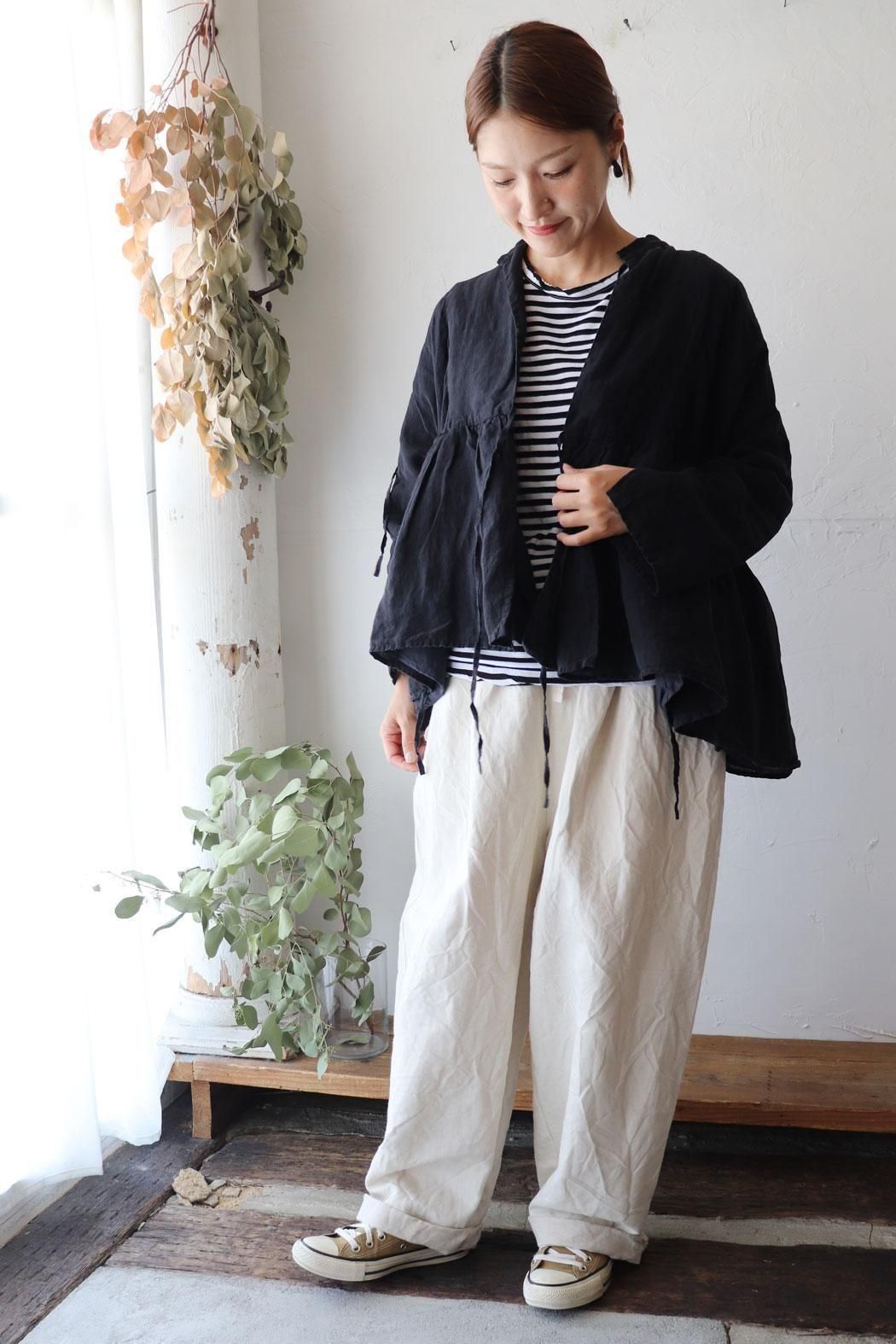 Veritecoeur】VC-2760 リネンカシュクールジャケット｜風合い