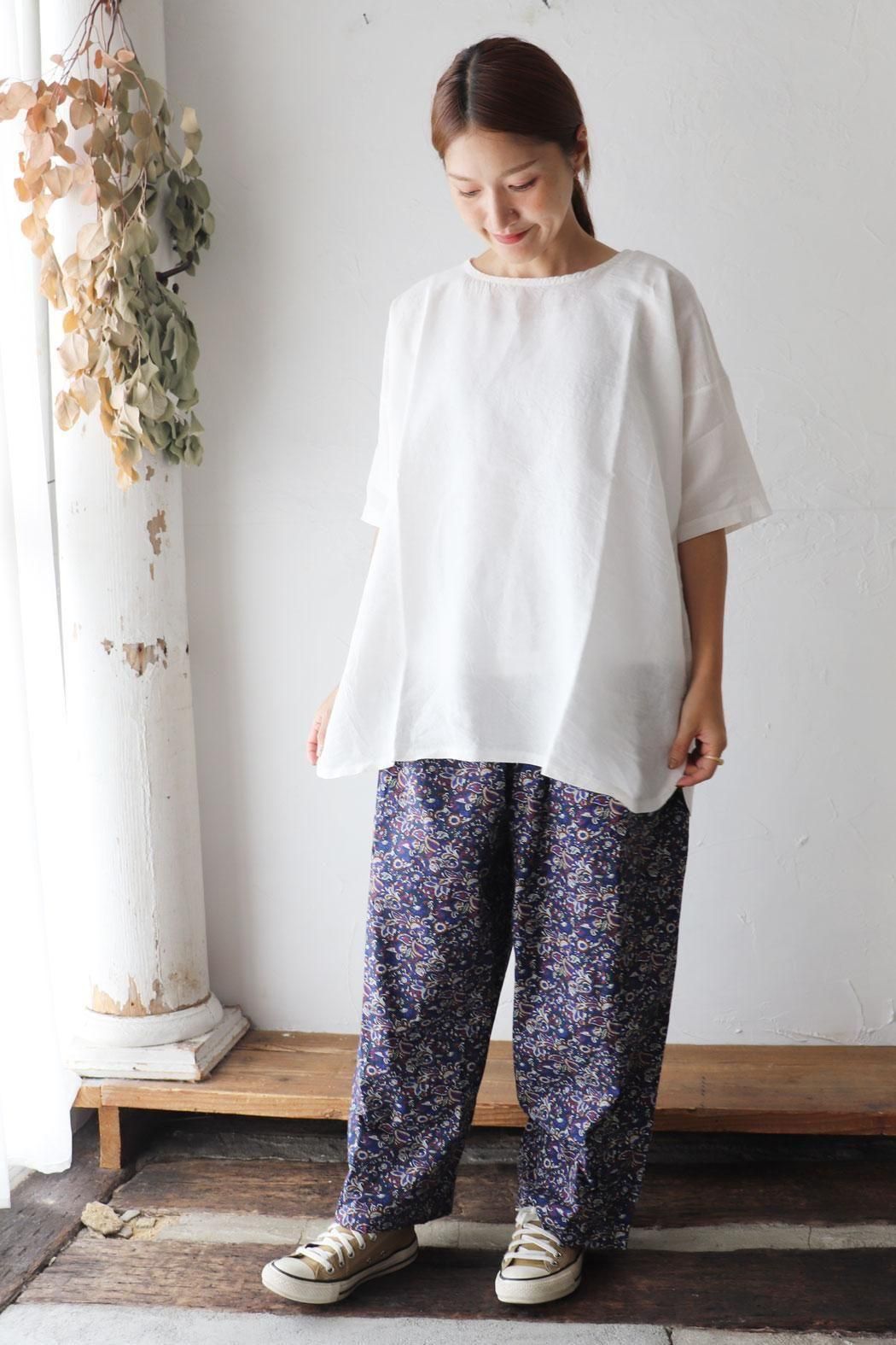 a + koloni リネンチュニック 30%OFF【a+koloni（コロニー）＊リネンワイドチュニック(3色