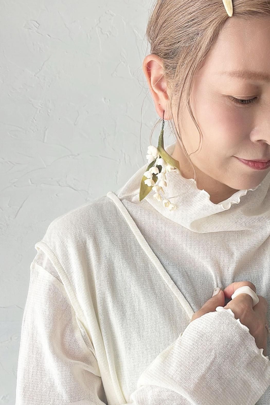 m.soeur エムスール ピアス m.soeur(エムスール)スズランの両耳ピアス | ゆらゆら揺れる