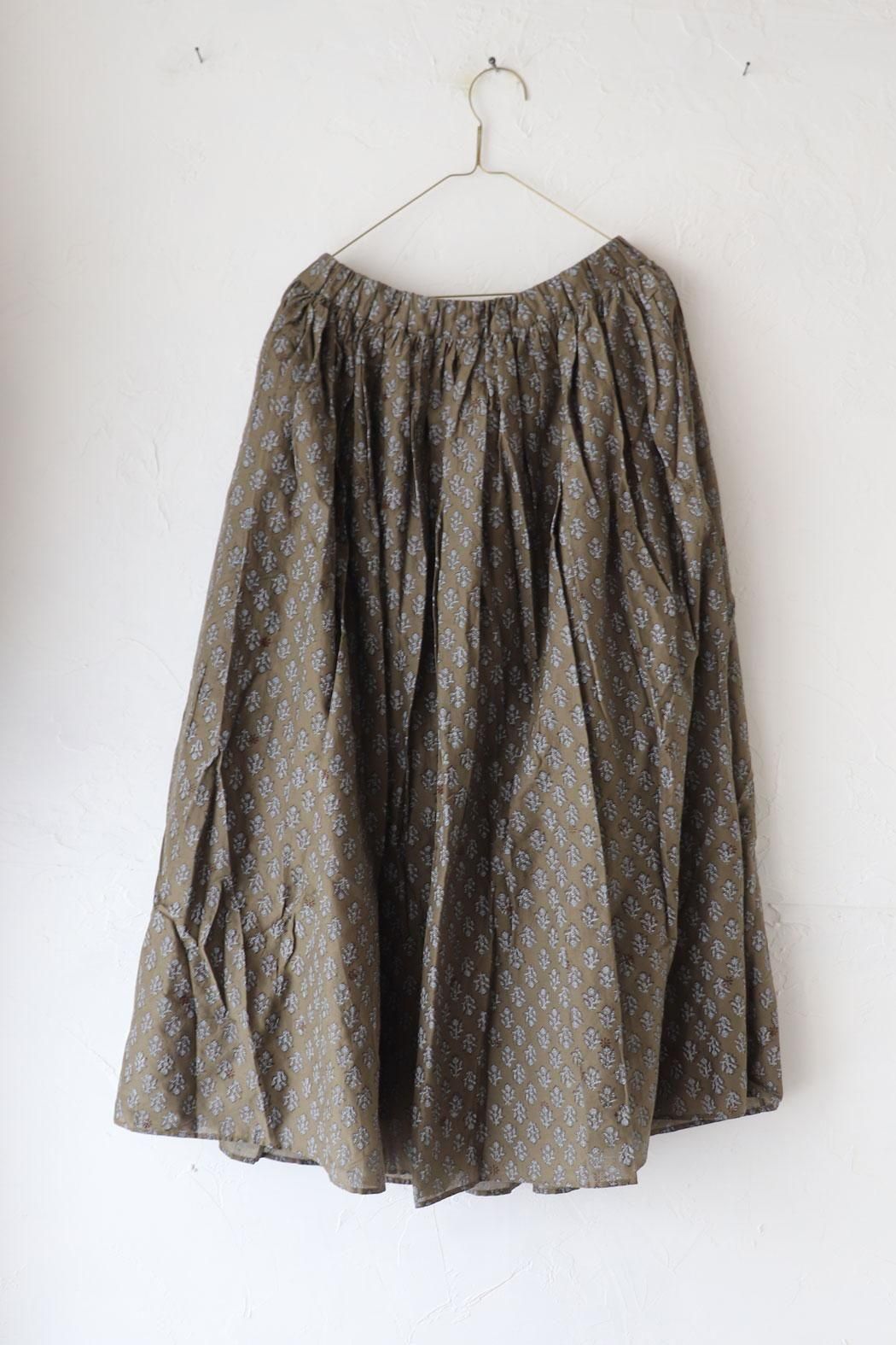 maison de soil｜メゾンドソイル】ギャザースカート｜風合い豊か