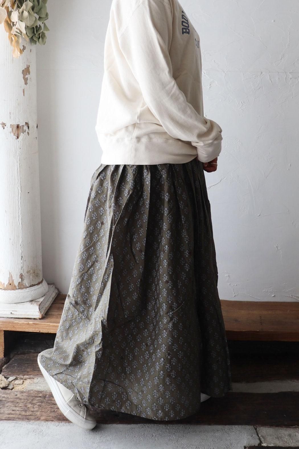 【美品】maison de soil　コットン ギャザー フレア スカート 美品】maison de soil コットン ギャザー フレア スカート