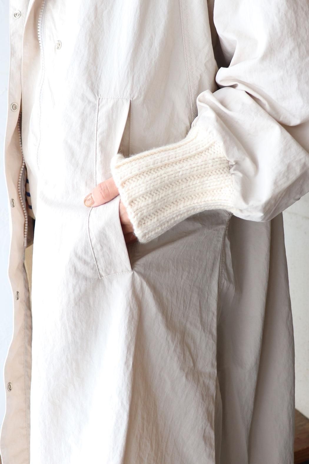 mao made(マオメイド)リブニット付き マウンテンパーカー | ざっくり