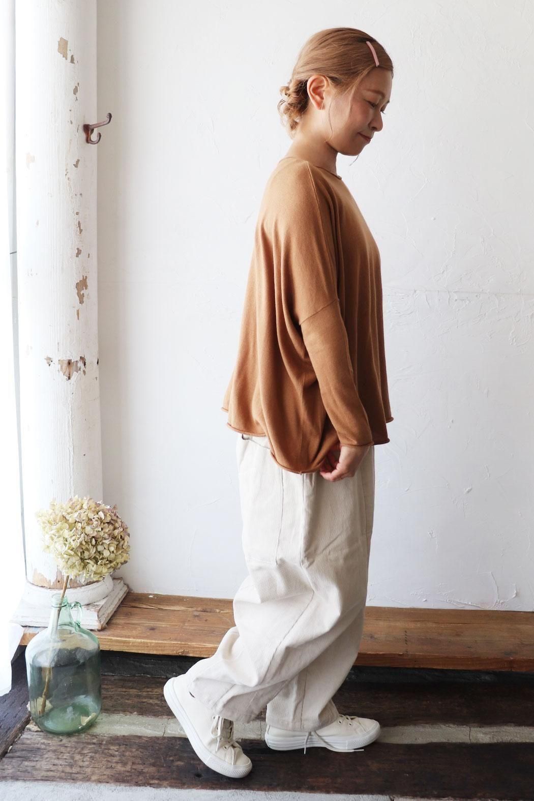 （K25133）★美品★ ムータマリン コーデュロイ パンツ L ベージュ K25133）☆美品☆ ムータマリン コーデュロイ パンツ L ベージュ