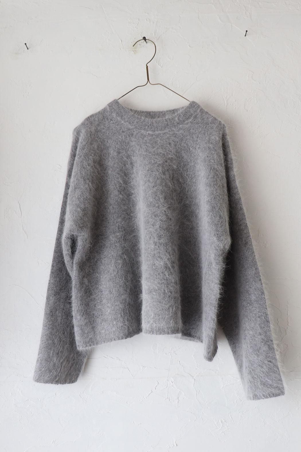 ニット セーター アイス グレー ふんわり アンゴラ ふわふわ 素敵 リブ PLUMERIA ふわふわ アンゴラニット アンゴラセーター Mサイズ - メルカリ