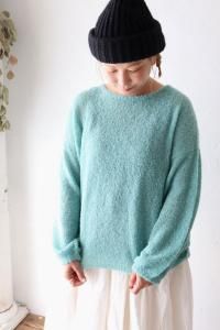 ichi Antiquite's(ƥ) PERU KNIT BOUCLE PULLOVER