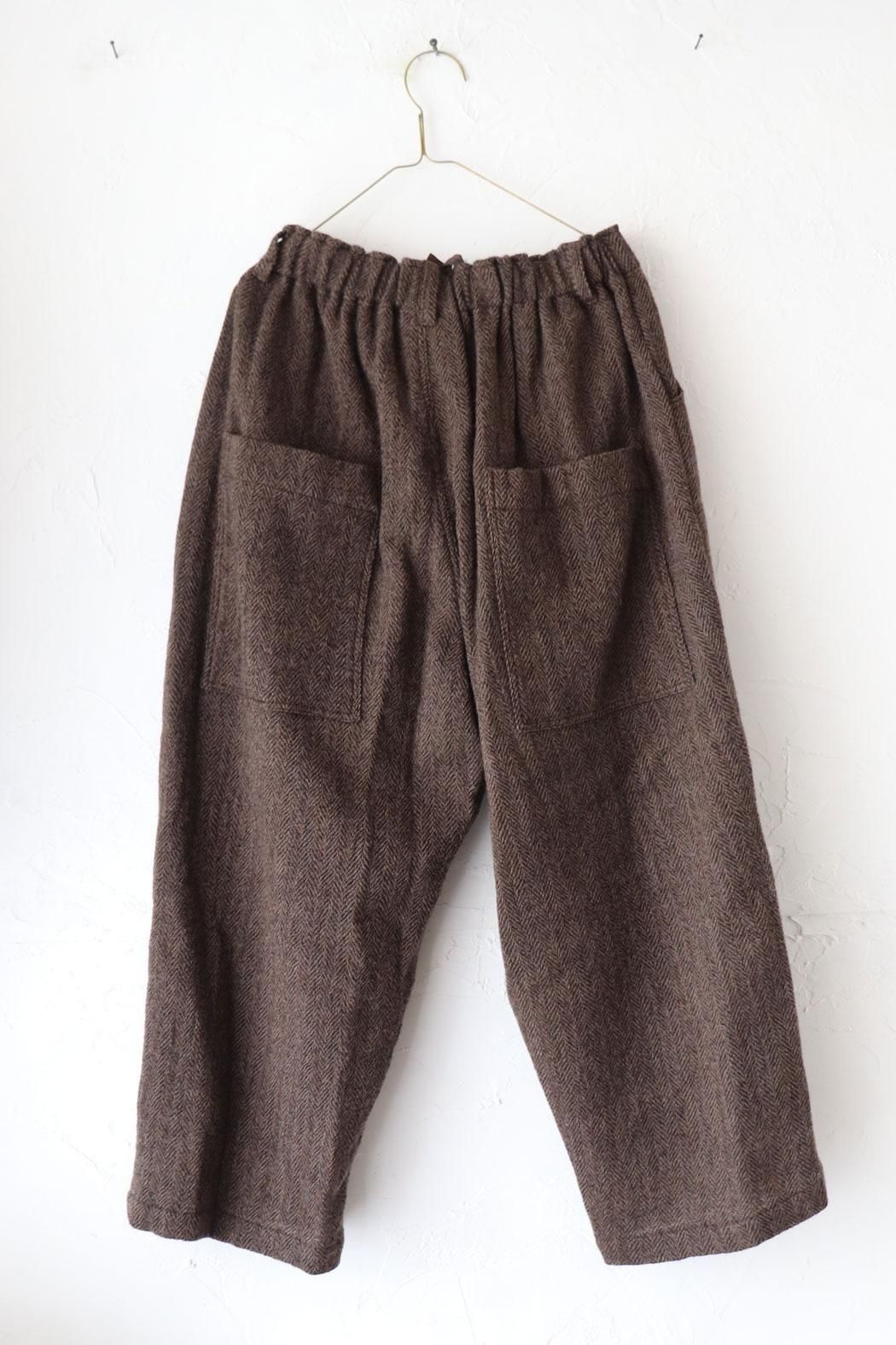さちこんイチアンティークス　ウールリネンヘリンボーンパンツ さちこん様専用イチアンティークス ウールリネンヘリンボーン