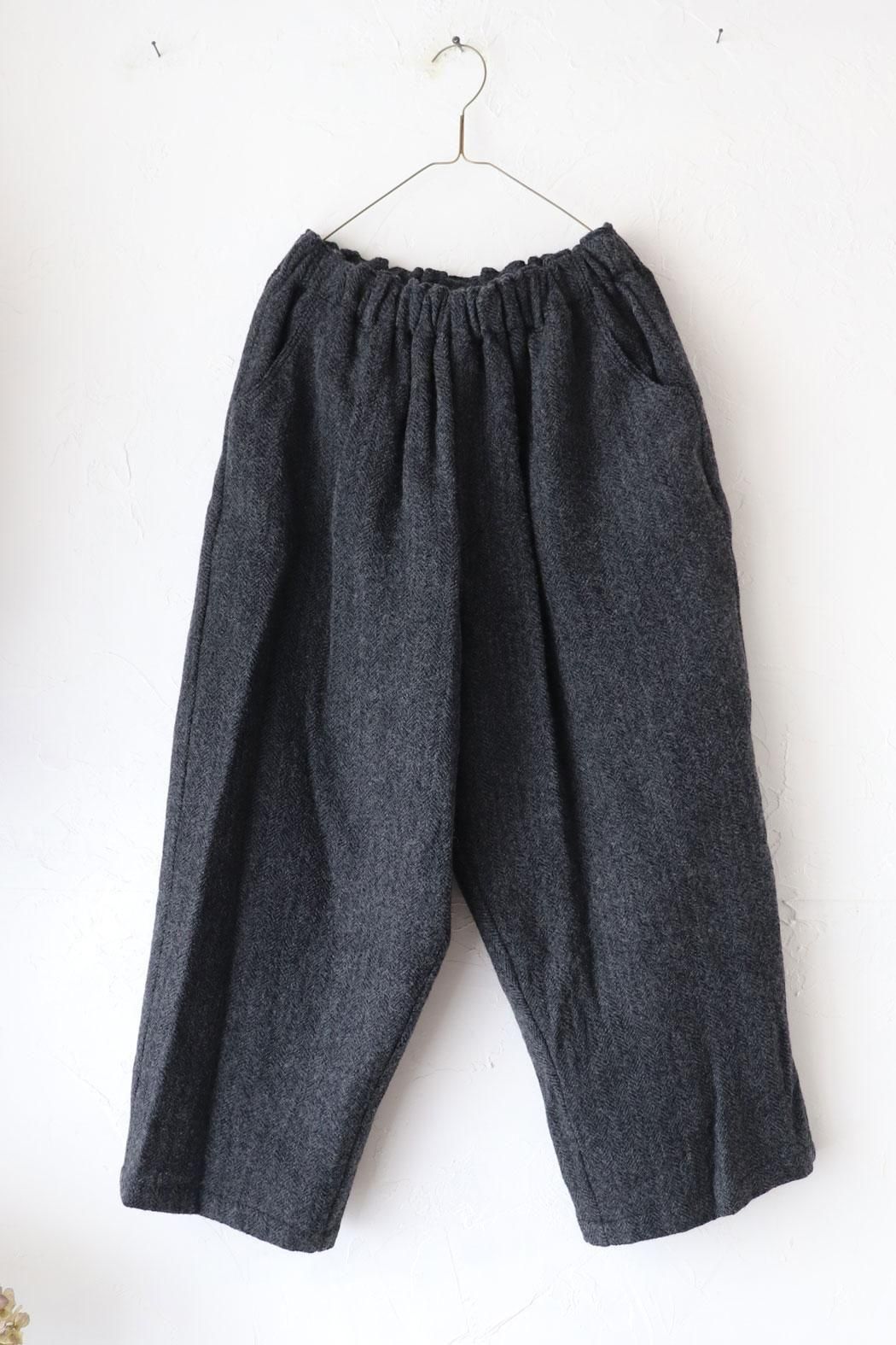 ICHIAntiquitèsイチアンティークス　ウールリネンヘリンボーンパンツ ICHI Antiquites (イチアンティークス) コットンリネン