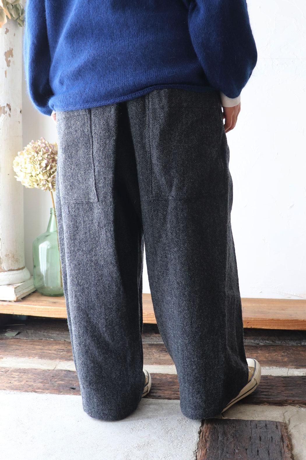 ichi Antiquite's】WOOL HERRINGBONE PANTS | ヘリンボン柄が