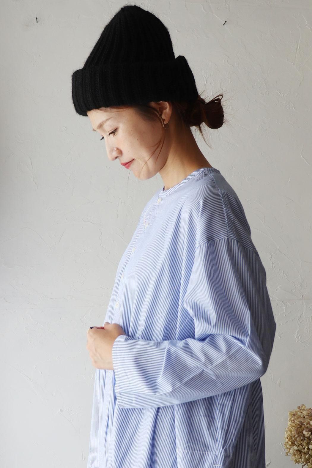 NATURAL LAUNDRY】先染めブロード ボックス切替ギャザーOP｜2WAYで