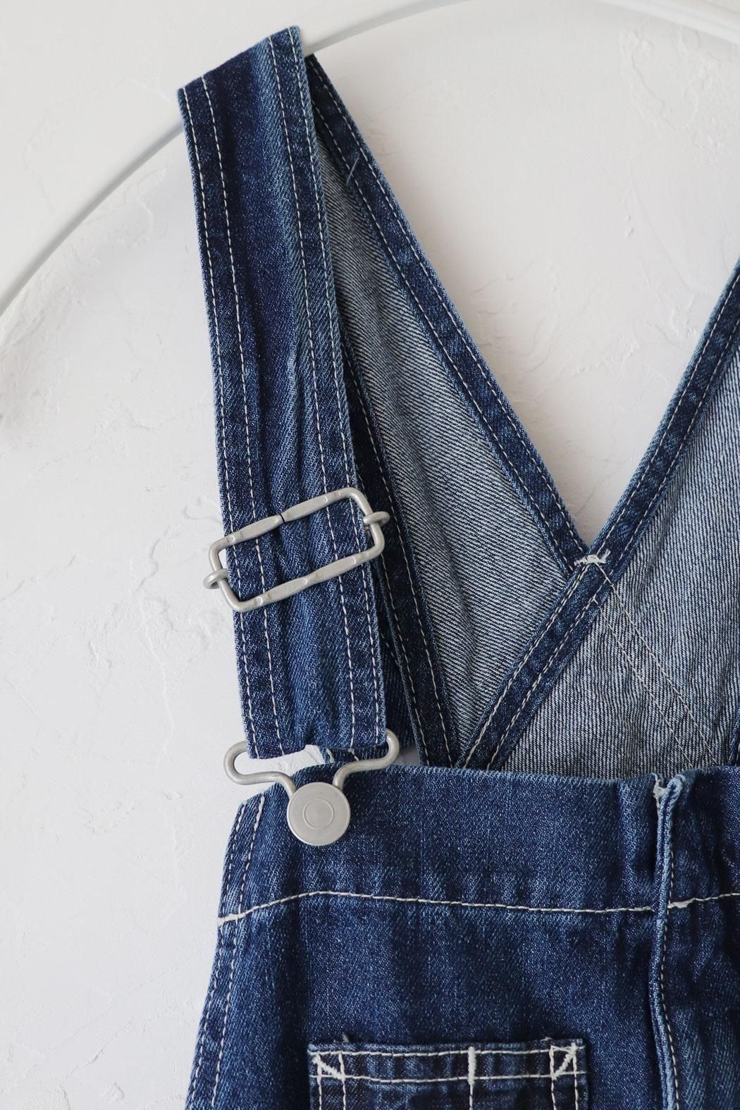 tumugu ツムグ ドットプリント　デニム サロペット　オーバーオール tumugu:（ツムグ） | ドットプリントデニム サロペット