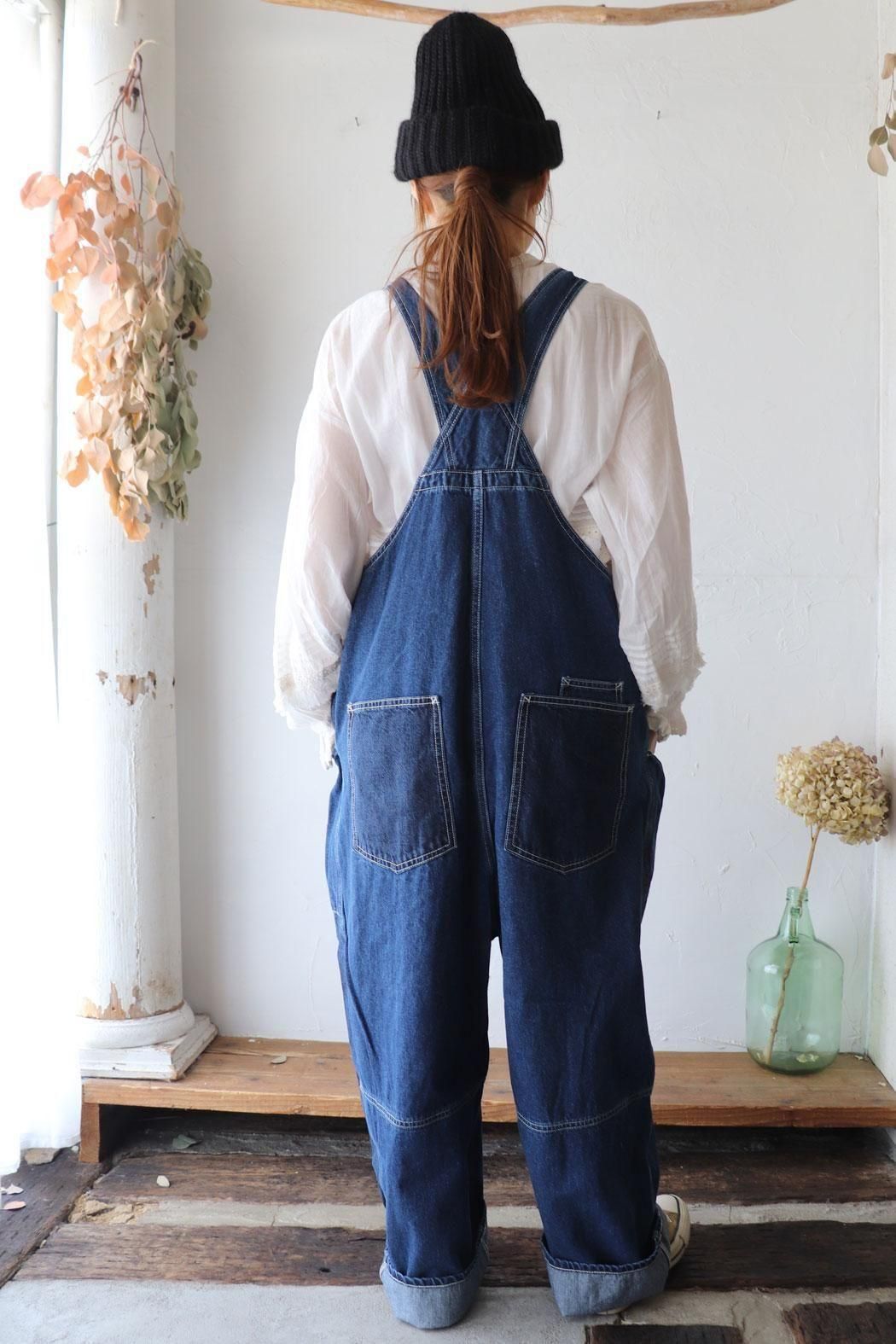 tumugu ツムグ ヴィンテージフレンチドリル サロペット です♡ tumugu